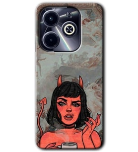 İnfinix Hot 40i Kılıf HD Desen Baskılı Kılıf - Devil Girl