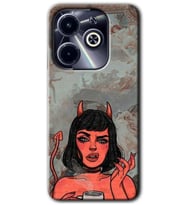 İnfinix Hot 40i Kılıf HD Desen Baskılı Kılıf - Devil Girl