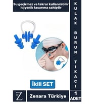 Yüksek Kaliteli Silikon Su Geçirmez Gürültü Önleyen Yıkanabilir Deniz Havuz Kulak Burun Tıkayıcı Set