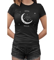 Diamond Moon Siyah Kadın Tshirt