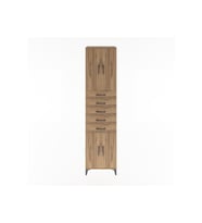 Hyperion Dolap 3 Raflı 5 Çekmeceli 4 Kapaklı 60x44x243 Çam-Çam