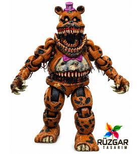 Fnaf Five Nights at Freddy's Nightmare Fredbear Fnaf Eklemli Oyuncak Aytakta Durabilir