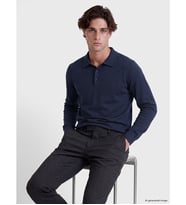 LCW Vision İndigo Polo Yaka Erkek Triko Kazak