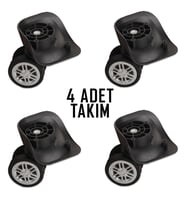 My Valice Valiz Tekerleği Çift Teker 01 4 Adet (Siyah)