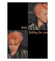 Jimin Bugün Değil Pembe Saç Tablo Ahşap Poster Dekoratif Kod6131