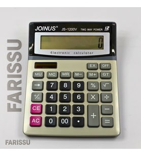 JOINUS JS-1200V 12 Hane Büyük Ekran İki Yönlü Güç Kaynaklı Masaüstü Hesap Makinesi