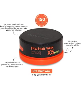 Men Pro Hair Wax X5 Turuncu 150 gr