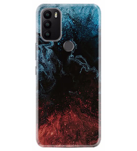 General Mobile GM 21 Plus Kılıf Desenli Silikon Red Blue Black Abstact 1386