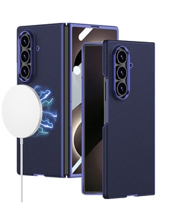Lexroo Galaxy Z Fold 8 Ultra Kılıf M-safe Şarj Özellikli Kıpta KPT-12 Sert PC Kılıf - Lacivert