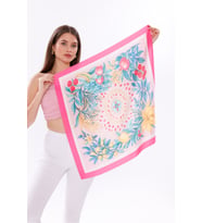 Tropikal Rüya Model Fular Bandana Şal Estascarf 70x70 Cm