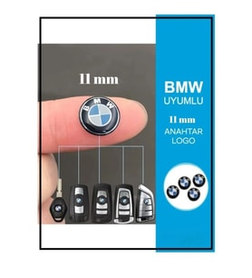 Bmw Uyumlu Anahtar Amblemi Logo 1 Adet 11 mm 1.1 cm Damla ETİKETTİR METAL DEĞİLDİR (Kamuflaj)