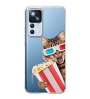 PrintiFy Xiaomi Mi 12T ile Uyumlu Kedi 1 Kamera Korumalı Şeffaf Kılıf