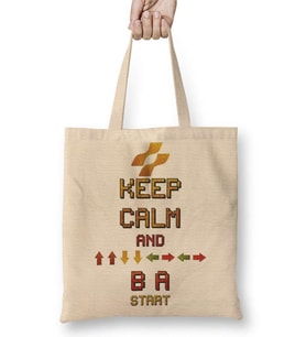 Keep Calm Konami Bez Çanta Uzun Saplı