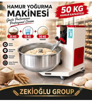 50 KG Hamur Kapasiteli Profesyonel Hamur Makinesi KAYIŞLI MODEL Hamur Yoğurma Makinesi Hamur Karma Makinesi Çıkmalı Kazan