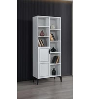 Çizgi Kitaplık Raflı Kapaklı 70x37x180cm