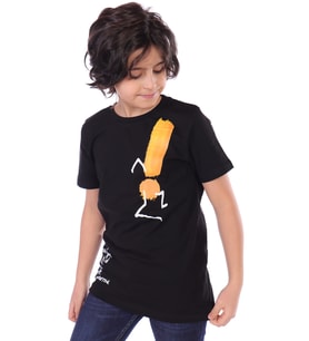 Toontoy Erkek Çocuk Yazı Baskılı Tişört (Siyah)