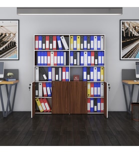 Kenzlife klasör dolabı kilitli ılgar cvz 175*160*30 klasörlük kitaplık ofis arkalıksız