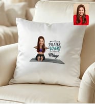 Kişiye Özel Karikatürlü Pilates Lover Yastık Doğum Günü Hediyesi