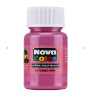 NOVA COLOR PEMBE RENK AKRİLİK BOYA 30 ML