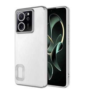 Coverzone Xiaomi Mi 13T Pro ile uyumlu K?l?f Kamera Korumal? Logo G�steren Parlak renk kenar �izgileri ile ??k bir tasar?m Colored Z-Omega Kapak G�m�?