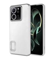 Coverzone Xiaomi Mi 13T Pro ile uyumlu K?l?f Kamera Korumal? Logo G�steren Parlak renk kenar �izgileri ile ??k bir tasar?m Colored Z-Omega Kapak G�m�?