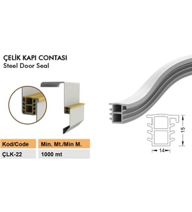 Contacall Çelik Kapı Kasa Fitili Contası Çelik Kapı Contası 6 Metre Siyah