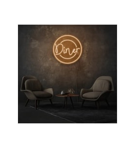 Restoranlara Özel Diner Yazılı Neon Tabela