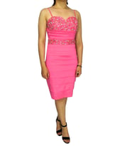 Kadın Abiye Elbise Kısa BGL77003 (Pembe)