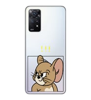 Redmi Note 12 Pro 4G Uyumlu Tom ve Jerry Tasarımlı Şeffaf Telefon Kılıfı
