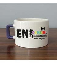 En İyi Dansın Baskılı Kadınlar Günü Mor Kulplu C Fincan