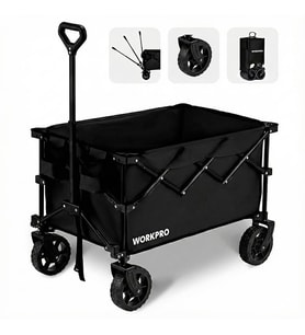WORKPRO WP285015 80Kg 4 Tekerli Katlanabilir Ağır Hizmet Taşıma Arabası