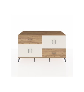 Kronos Konsol 3 Raflı 2 Çekmeceli 4 Kapaklı 176x59x99 Çam-Aytaşı/Çam