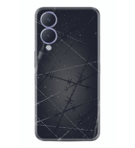 Vivo Y17s Kılıf Silikon Desen Özel Seri Dikenli Tel 1779