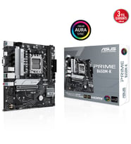 ASUS PRIME B650M-K B650 DDR5 Vga GLan 2.5G mATX HD DP M2 RGB TYPE-C AM5 AMD Anakart (Siyah - Beyaz)