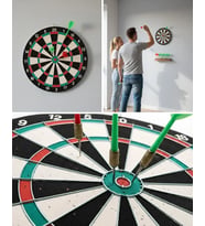 17 İnç Dart Tahtası 4 Metal Dart Oku