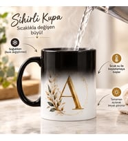 Kişiye Özel İsimli Harf Kupa Bardak Şık Tasarım Hediye Kupa