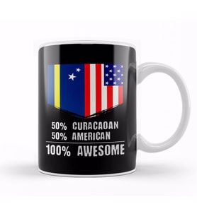 50% Danish 50% American %100 Awesome Immigrant Kupa Bardak Porselen