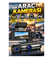 Black Box Traffic Recorder Çift Kameralı Araç Kamerası Ön ve Arka Kameralı Full HD 1296P