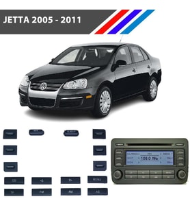 VW Jetta MK5 Radyo CD Çalar Tuş Takımı 16 Parçalı 2005 - 2011