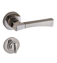 Doğanlar Simge Lüx Rozetli Kapı Kolu Nikel Saten Wc