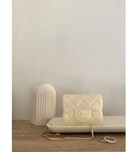 Dekoratif Kokulu Doğal % 100 Soya Wax Chanel Çanta Orta Boy