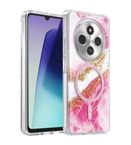 Northcity Onegif Xiaomi Redmi 14C Uyumlu Lotus Simli Magsafe Kapak - Pembe