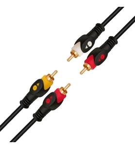 Ayt 2 Rca 2 Rca Gold Kablo 1.5 Metre İki Ucu Renkli Ses Ve Görüntü Kablosu