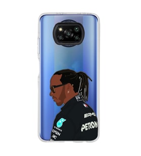 Poco X3 NFC Uyumlu Lewis Hamilton Desenli Şeffaf Telefon Kılıfı