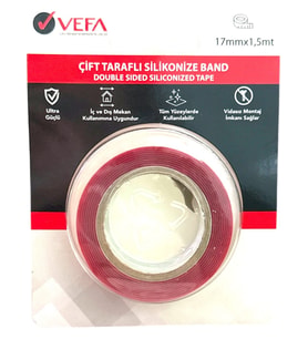 Vefa Çift Taraflı Silikonize Band 17 Mm X 1.5 Cm Kaliteli