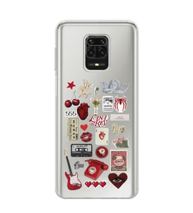 Xiaomi Redmi Note 9S - Redmi Note 9 PRO Uyumlu Lana Del Rey Sticker Tasarımlı Şeffaf Telefon Kılıfı