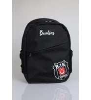 "DEKOMUS CEP DEFTERİ HEDİYELİ" LİSANSLI BEŞİKTAŞ GÜMÜŞ LOGO DETAYLI LİSE/ÜNİVERSİTE BÜYÜK BOY OKUL ÇANTASI