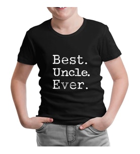 Best Uncle Ever Siyah Çocuk Tshirt
