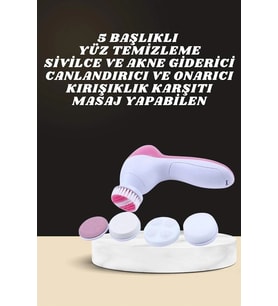 İkili Cilt Bakım Seti 5 Başlıklı Yüz Temizleme Ve Masaj Aleti Canlandırıcı Ve Onarıcı