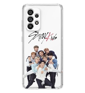 Samsung Galaxy A33 Uyumlu Stray Kids Tasarımlı Şeffaf Telefon Kılıfı